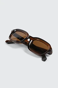 Lunettes de soleil à monture carrée arrondie