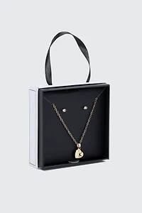 Ensemble de bijoux cœur initiale K