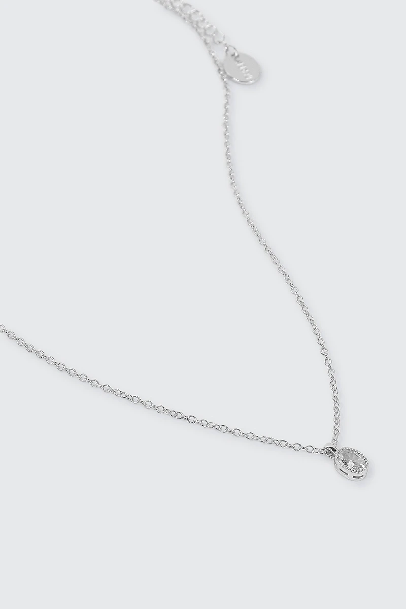 Ardene 14K With Gold Plated Necklace with Oval pendant