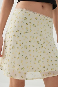 Jupe mini mousseline coupe A