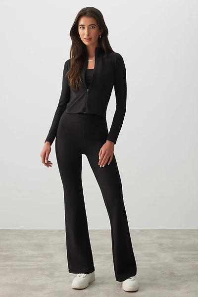 Ardene Butter Flare Leggings in Black | Size XS | Nylon/Elastane