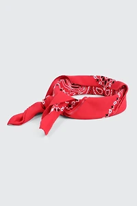 Ardene Paisley Bandana in Red | Polyester