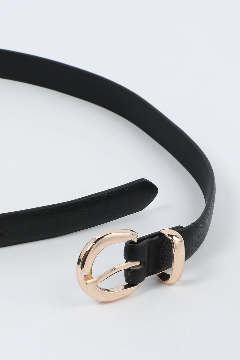 Ceinture à boucle demi-lune