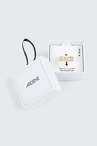 Bague X plaquée or 14K