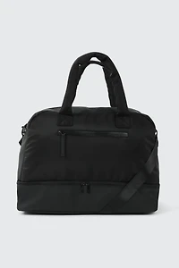 Ardene Nylon Gym Bag in Black | 100% Recycled Polyester | Eco-Conscious
