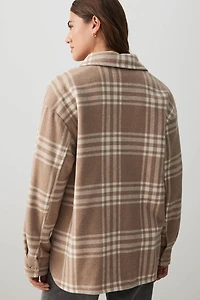 Veste-chemise ample à carreaux