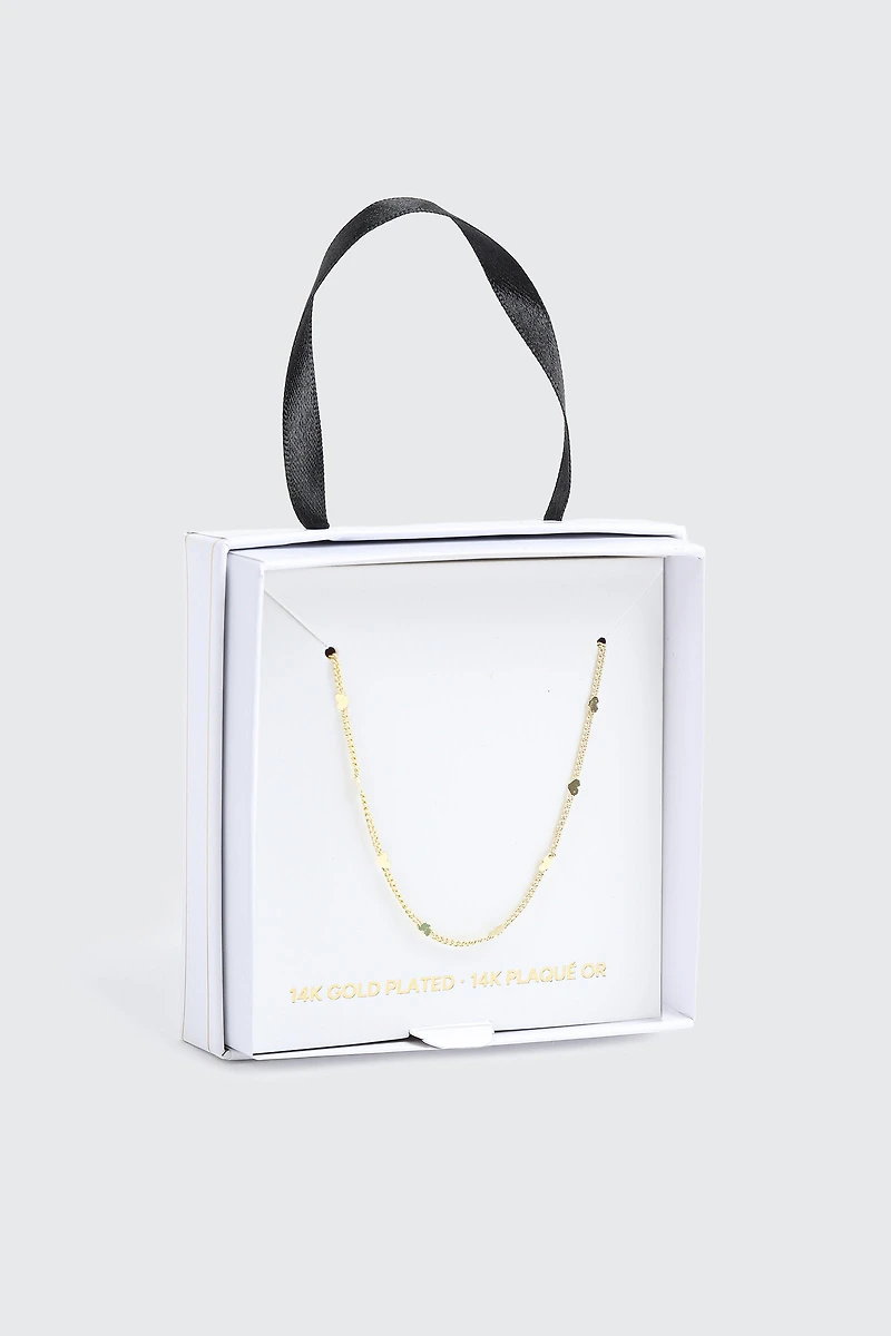 Ardene 14K Gold Plated Heart Chain Necklace