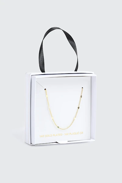 Ardene 14K Gold Plated Heart Chain Necklace