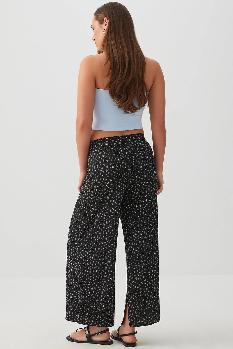 Jupe-culotte à fentes latérales