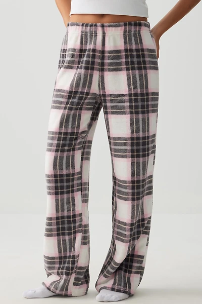 Ardene SUNDAYSOFT Flared PJ Pants in White | Size | Polyester | Eco-Conscious
