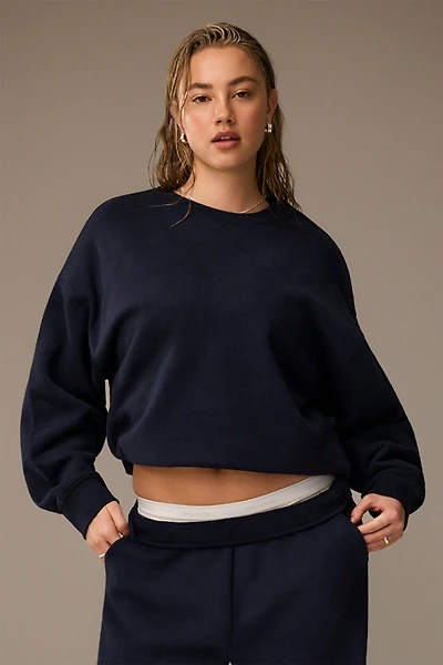 Ardene MADESOFT Fleece Crew Neck Sweatshirt in Midnight Sky | Size | Polyester/Cotton | Eco-Conscious