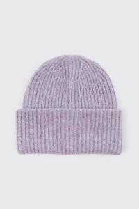 Ardene Chunky Knit Beanie in Lilac | Polyester/Nylon/Elastane