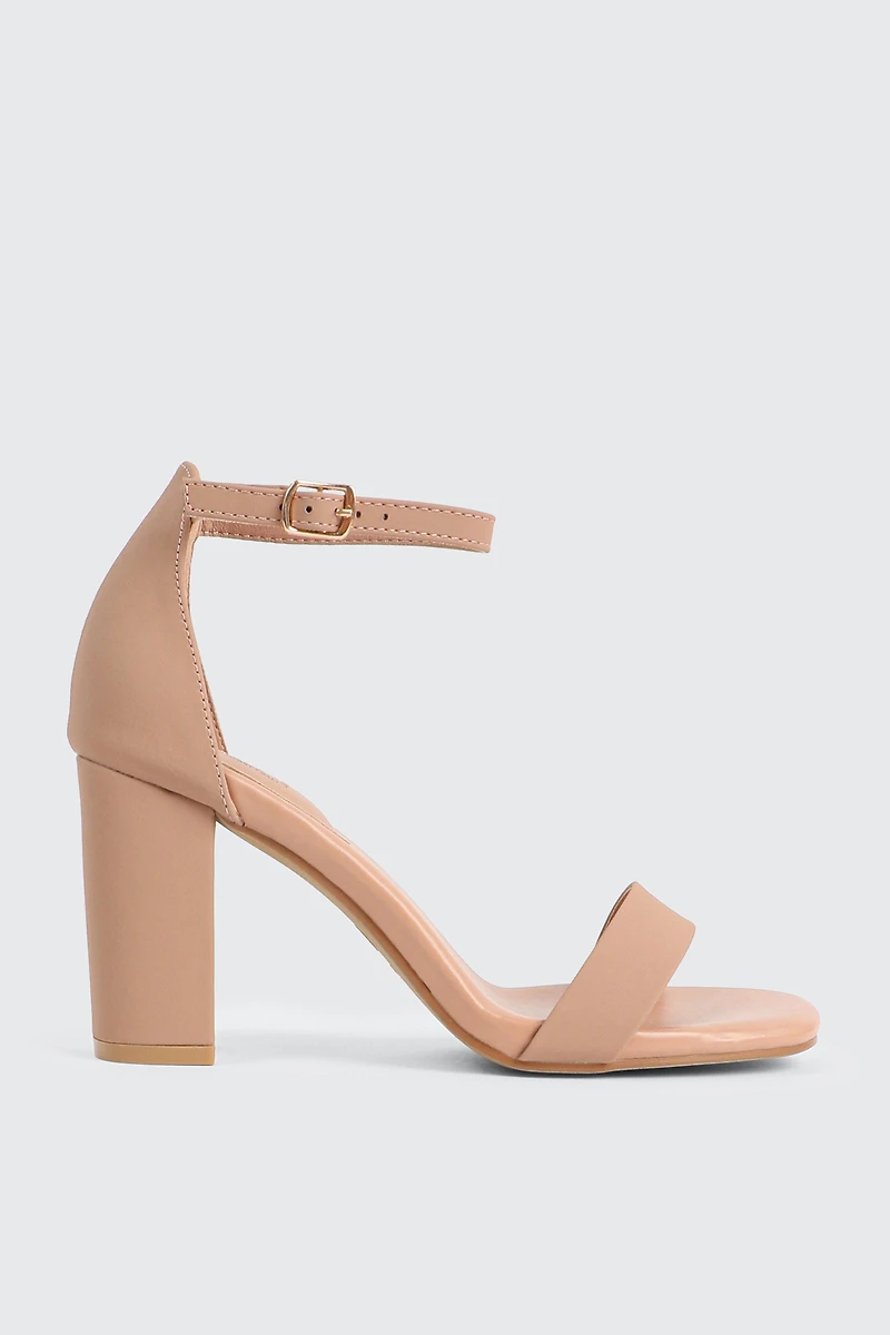 Ardene Faux Suede High Heel Sandals in Beige | Size | Eco-Conscious