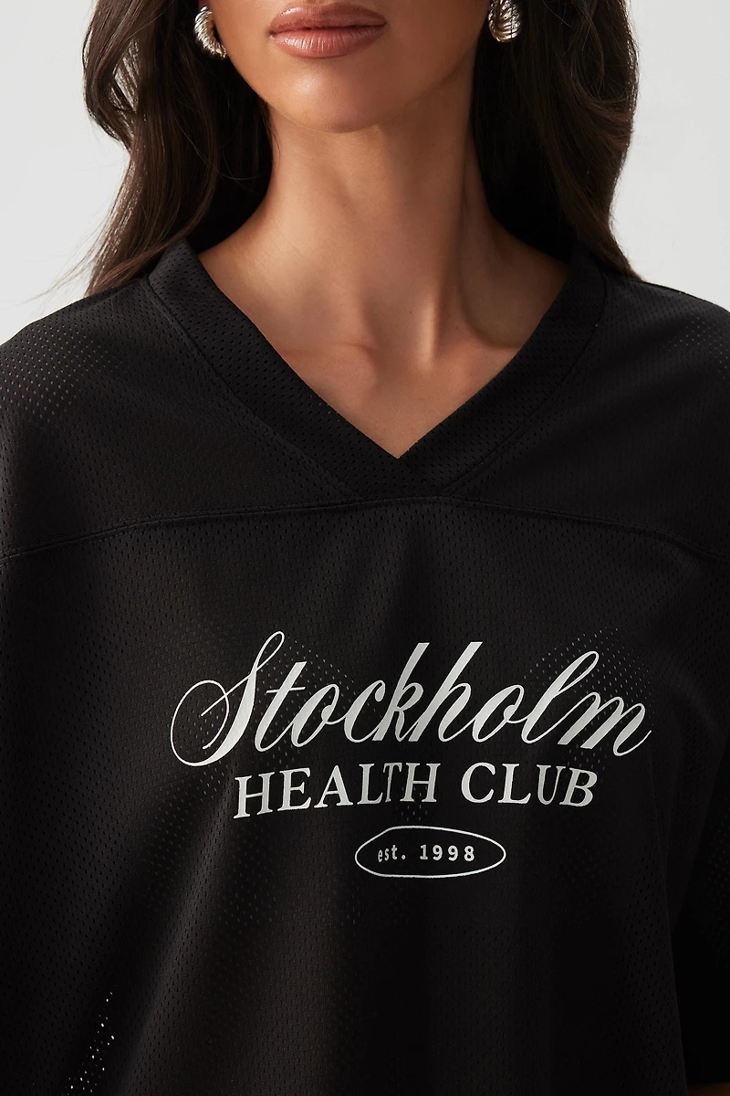 T-shirt de football court en maille filet