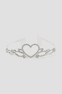Ardene Heart Tiara in Silver