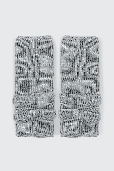 Ardene Kids Rib Knit Leg Warmers in Grey | 100% Acrylic