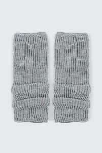 Ardene Kids Rib Knit Leg Warmers in Grey | 100% Acrylic