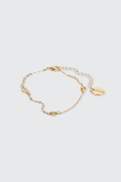 Ardene 14K Gold Plated Fan Heart Bracelet