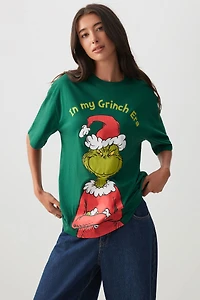 Ardene Oversized The Grinch T-Shirt in | Size | 100% Cotton