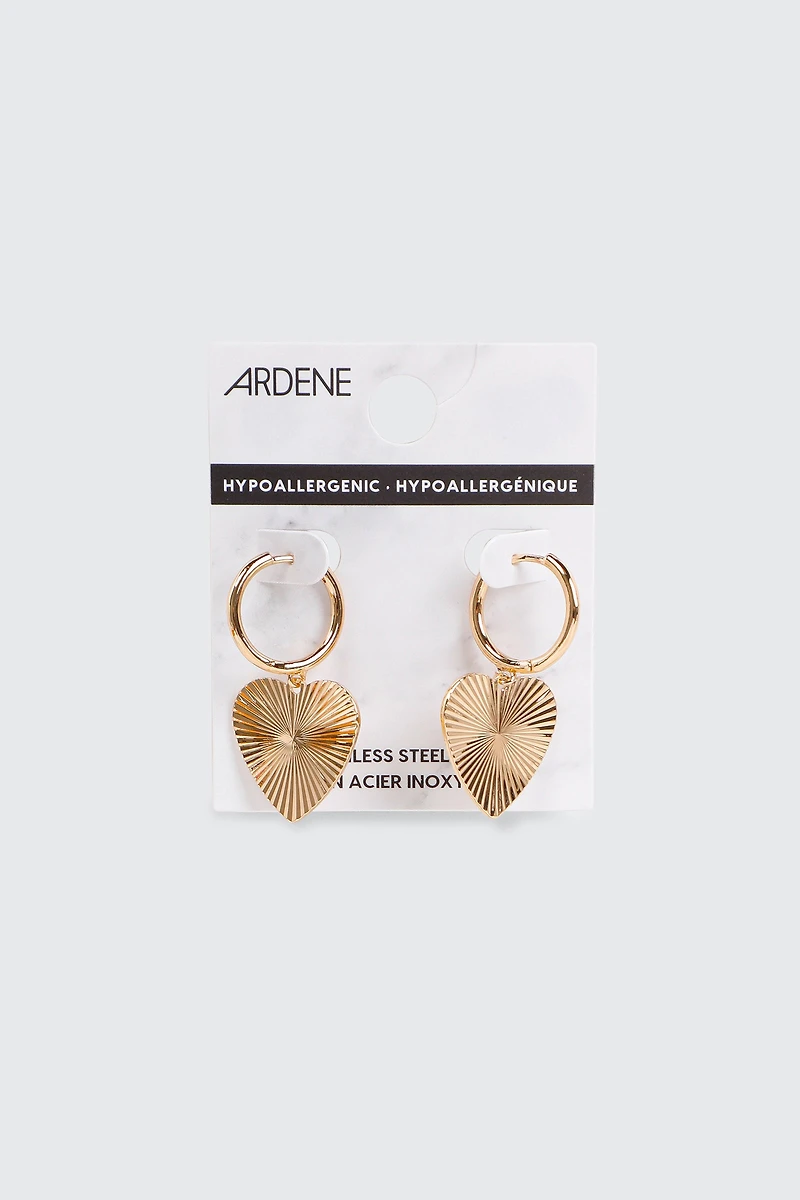 Anneaux à breloque de cœur