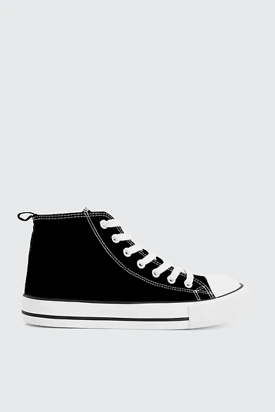 Ardene Canvas High Top Sneakers in | Size | Rubber | Eco-Conscious