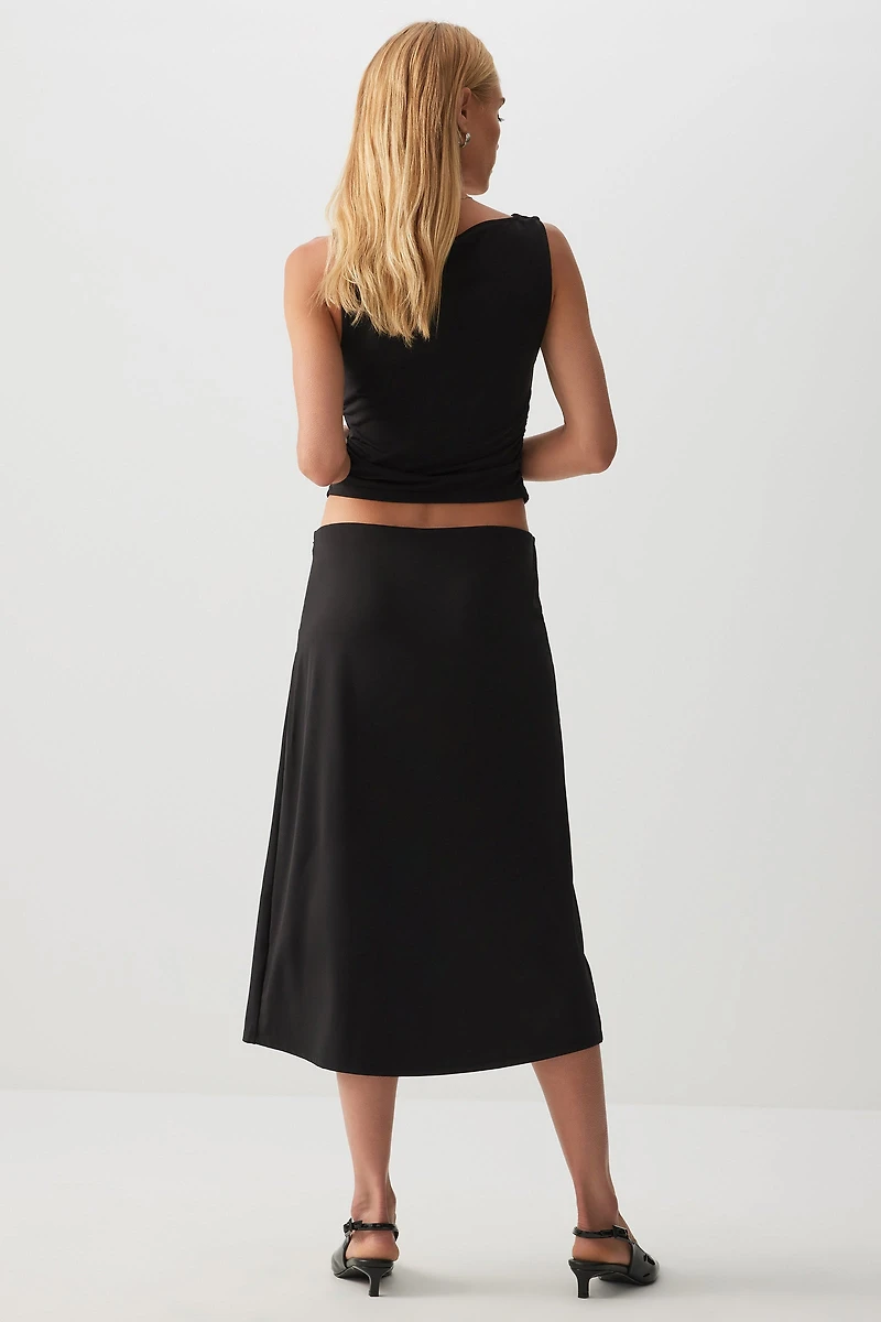 Jupe midi à fente latérale