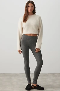 Ardene Soft Inside Seamless Leggings in Dark Grey | Size | Polyester/Spandex