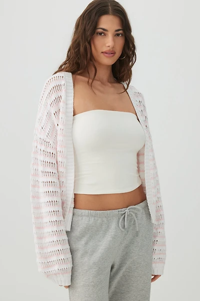 Cardigan épais à maille ouverte