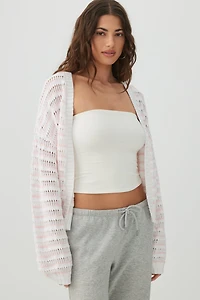 Cardigan épais à maille ouverte