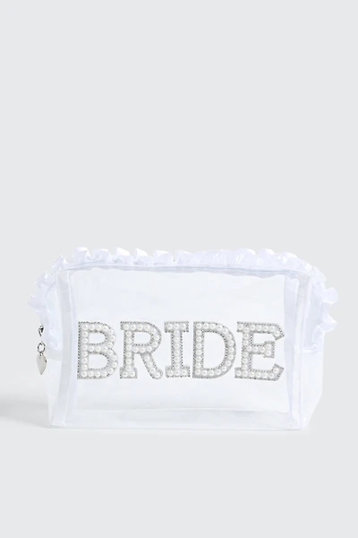 Trousse à cosmétiques perlée de mariée