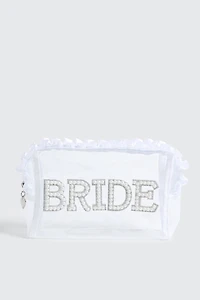 Trousse à cosmétiques perlée de mariée