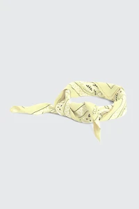 Ardene Yellow Paisley Bandana in Light Yellow | Polyester