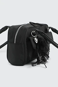 Sac d'épaule en nylon à breloque