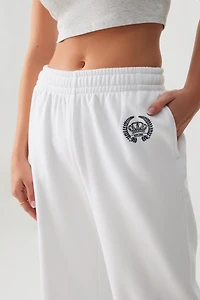 Pantalon de jogging jambe large à broderie