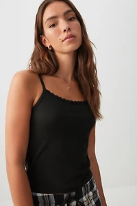 Ardene Super Soft Rib PJ Tank Top in | Size | Polyester/Spandex | Eco-Conscious