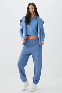 Ardene MADESOFT? Fleece Baggy Sweatpants in Blue Moon | Size | Polyester/Cotton | Eco-Conscious