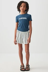 Short à taille smockée