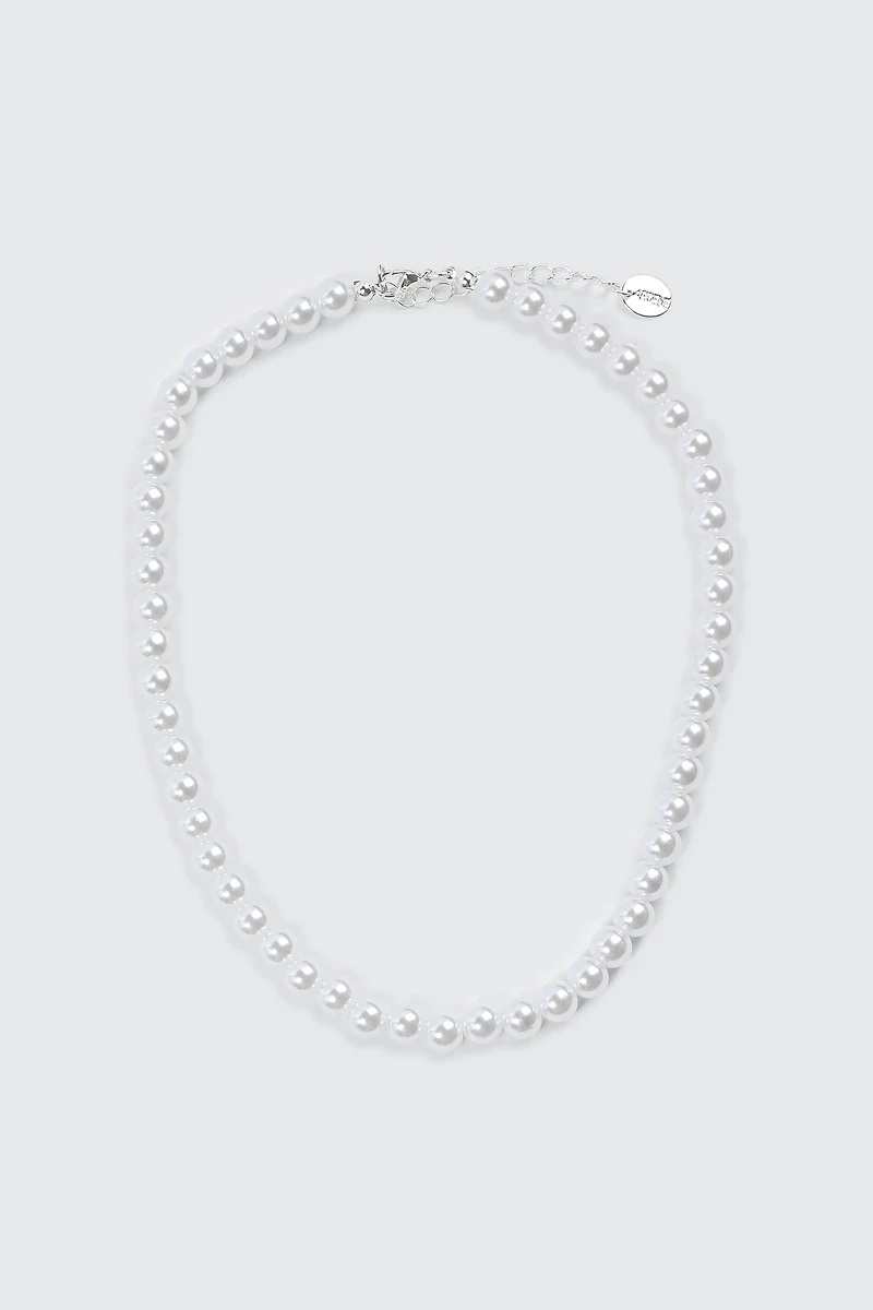 Ardene Pearl Necklace in White