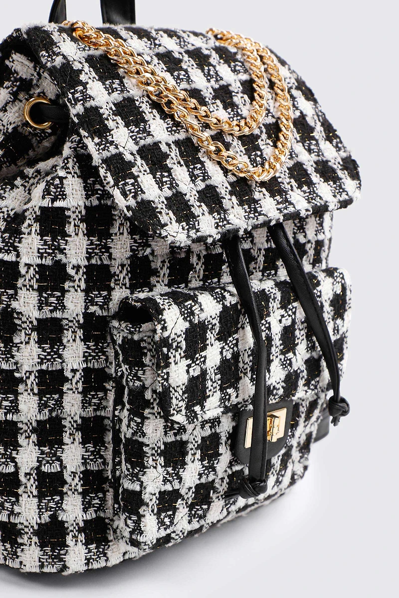 Petit sac à dos à détail de chaîne