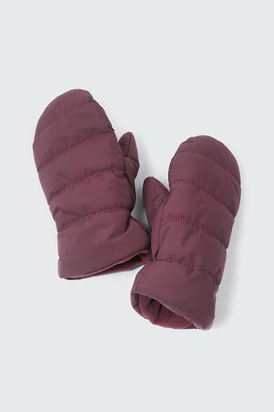 Ardene The Puff Mittens in Crimson | Polyester