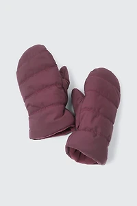 Ardene The Puff Mittens in Crimson | Polyester