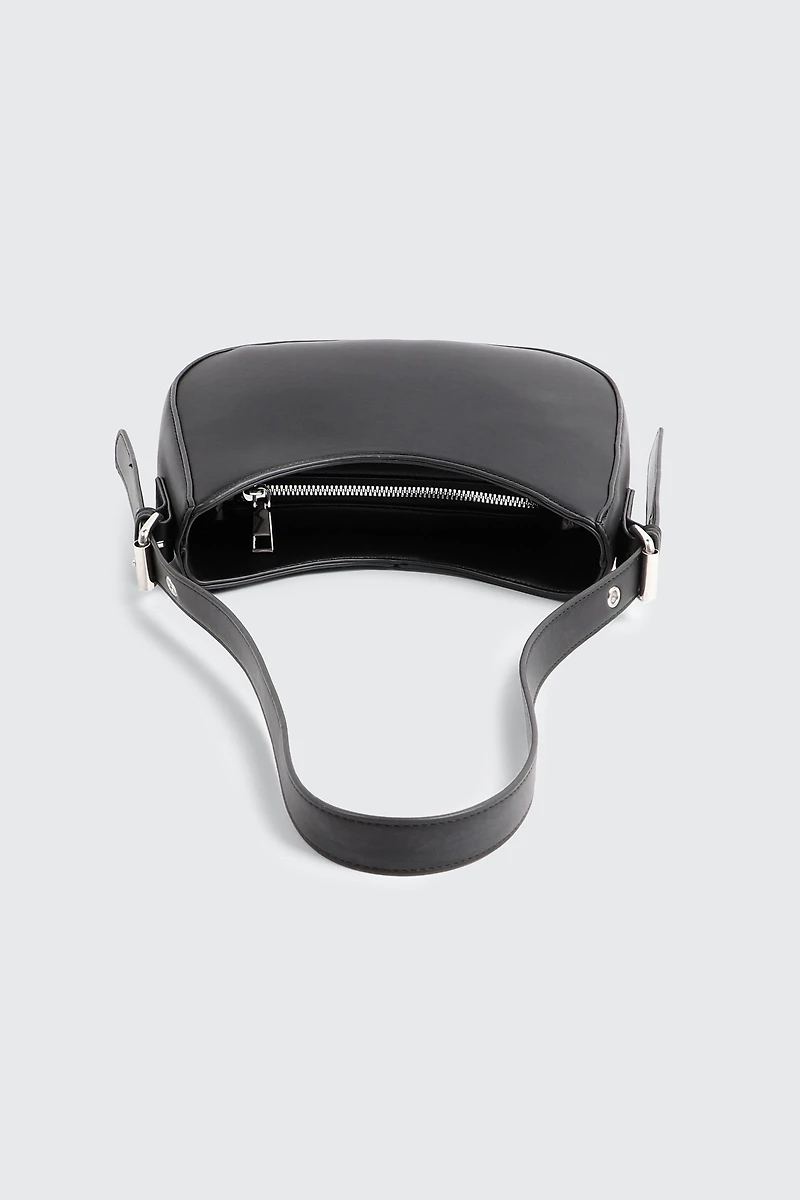 Sac baguette en faux cuir à ganse ajustable