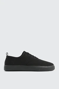 Ardene Low Top Canvas Sneakers in Black | Size | Eco-Conscious
