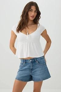 Haut noué de style nuisette