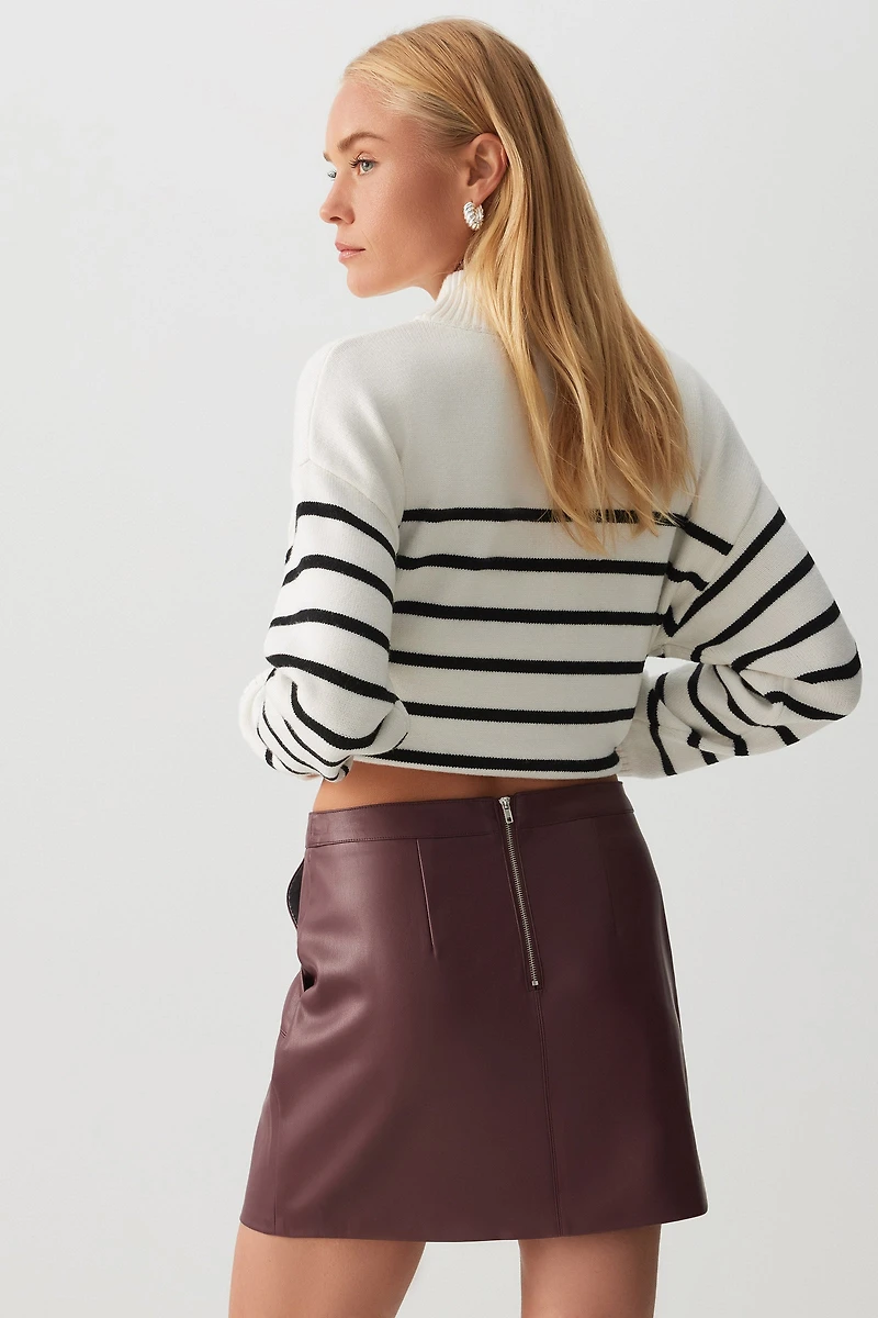 Microjupe en faux cuir