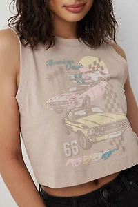 Ardene Mustang Muscle Tank in Beige | Size