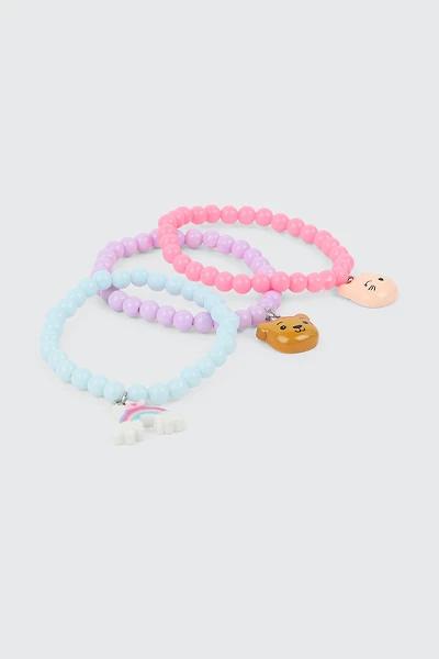 Ardene Kids 3-Pack Bracelets with Charms