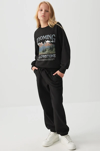 Ardene Kids Solid Sweatpants in | Size | Polyester/Cotton | Fleece-Lined