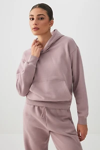 Ardene MADESOFT Fleece Hoodie in Rose Dust | Size | Polyester/Cotton | Eco-Conscious