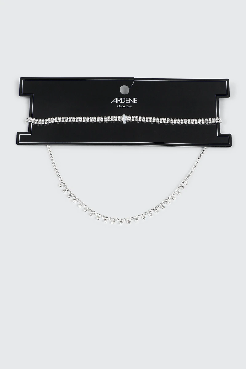 Ras-de-cou deux rangs en pierres du Rhin